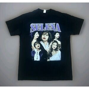 Vtg Selena We Miss You Memorial Rap Style Band T Shirt Large Concert Tee Cumbia